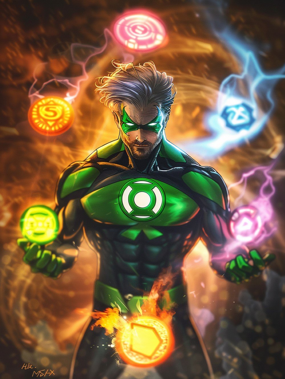 Kyle Rayer and other six lantern rings